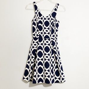 AQUA Sleeveless Print Skater Dress